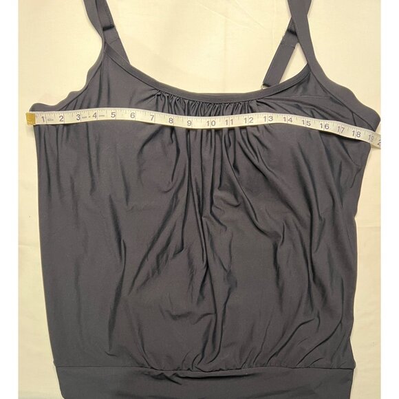 Time And Tru Women's 1X Black Camisole Top Nylon/Spandex Blend Adjustable Straps - Picture 1 of 3